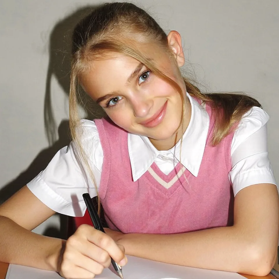 Uczennica podczas lekcji online
